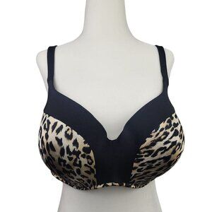 Addition Elle Full Support Wireless Bra Leopard Print 40DD